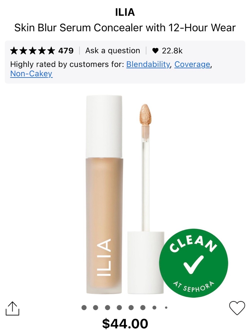 ILIA Skin Blur Serum Concealer - 14W POPLIN